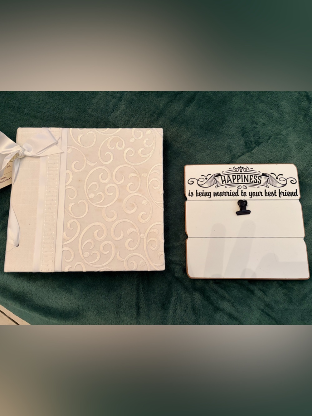 Wedding photo album and picture frame